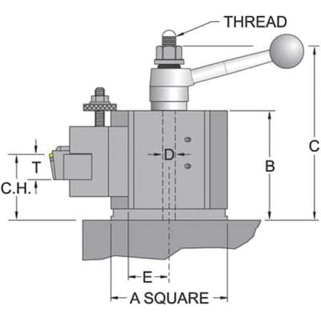 Tool Post, QUADRA, QITP35N, 14-17 In Swing MPN:QITP35N