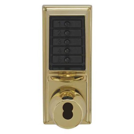 Push Button Lockset, Bright Brass, Knob MPN:1021B-03-41