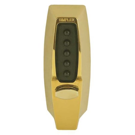 Push Button Lockset, 7000, Bright Brass MPN:7102-03-41