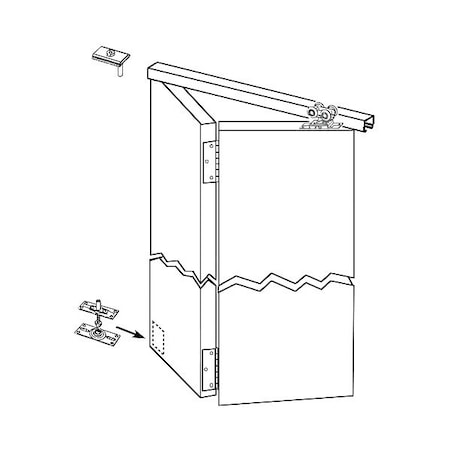 HD Bifold Track and Hardware Set, for 36 Inch Opening MPN:BFC125N-00-36 2 DR BIFOLD SET AL/STL
