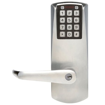 E-Plex 2000 Mortise Lock, 100 Access Codes, No Deadbolt, Schlage C Keyway, Satin Chrome MPN:E2066XSLL-626-41