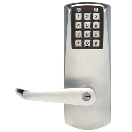 E-Plex 2000 Mortise Lock, 100 Access Codes, Schlage C Keyway, Satin Chrome MPN:E2067XSLL-626-41