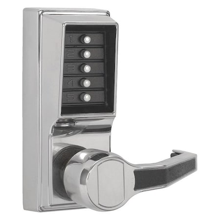 Push Button Lockset, Bright Chrome, Lever MPN:LR1011-026-41