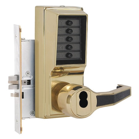 Push Button Lockset, 8000, Bright Brass MPN:R8146B-03-41