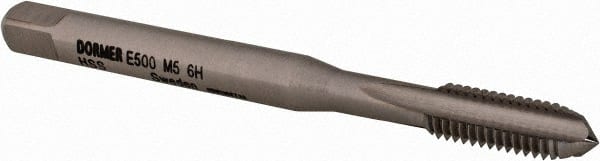 M5x0.80 Bottoming RH 6H Bright High Speed Steel 3-Flute Straight Flute Machine Tap MPN:5976886