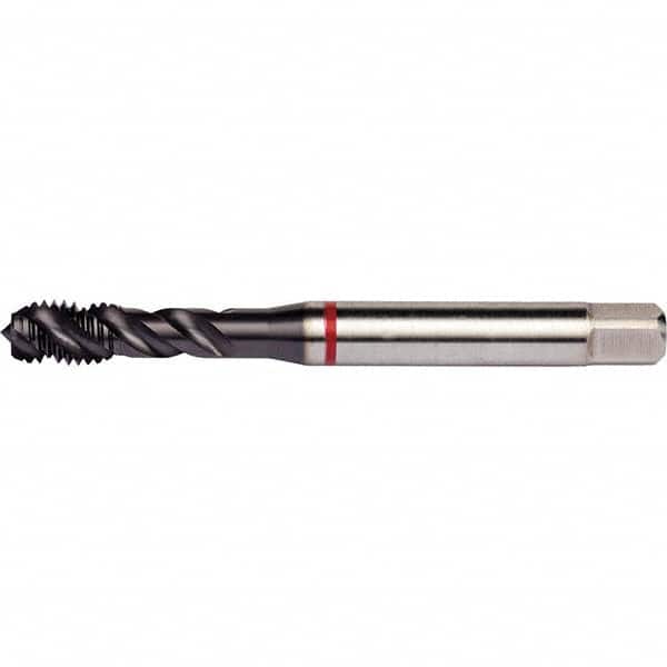 Spiral Flute Tap: 3/8-16, UNC, 3 Flute, Semi-Bottoming, 2B Class of Fit, TiAlN Top Finish MPN:7350436