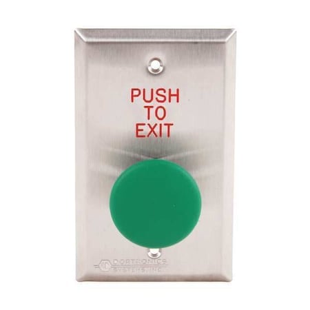 Push to Exit Button, 125VAC, Green Button MPN:5211-MP23DA/GxE1