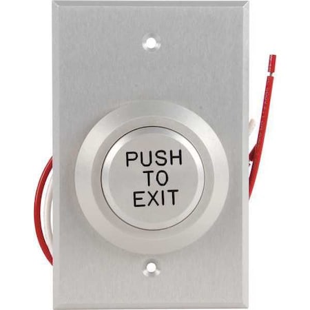Push to Exit Button, 24VDC, Wt/Blk Button MPN:W5287-P23DAxE1