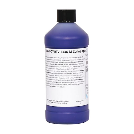 Base and Curing Agent, 14 oz, Bottle, Blue Green, Silicone Base, RTV-4136-M MPN:4107122