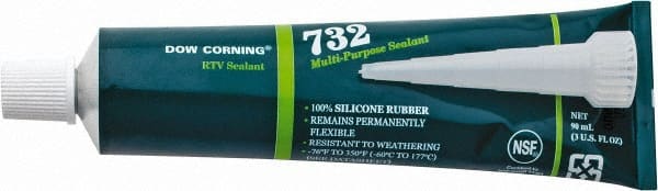 Joint Sealant: 3 oz Tube, Clear, RTV Silicone MPN:3138356