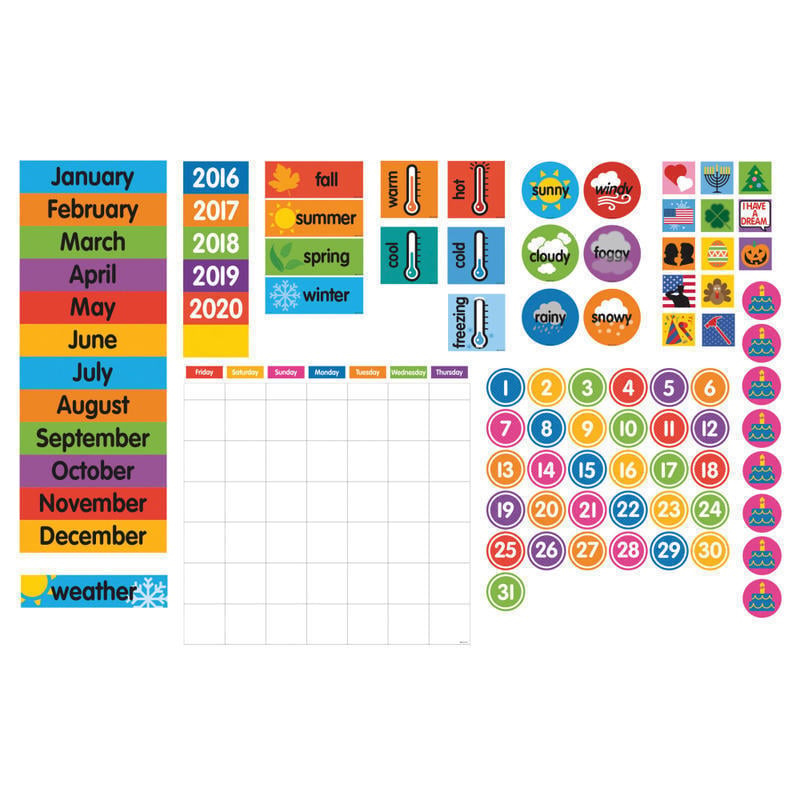 Dowling Magnets Magnet Tools Giant Magnetic Calendar 94-Piece Set MPN:DO-735025