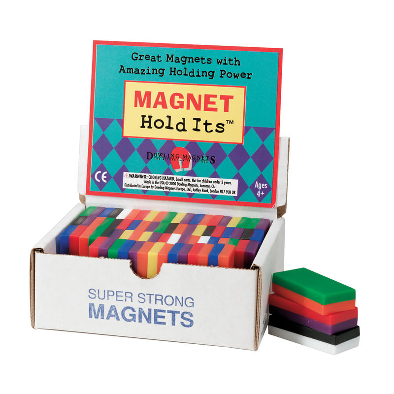 Dowling Magnets Chunky Magnets, Block, 2inH x 1inW x 1/2inD, Assorted Colors, Box Of 40 MPN:710D