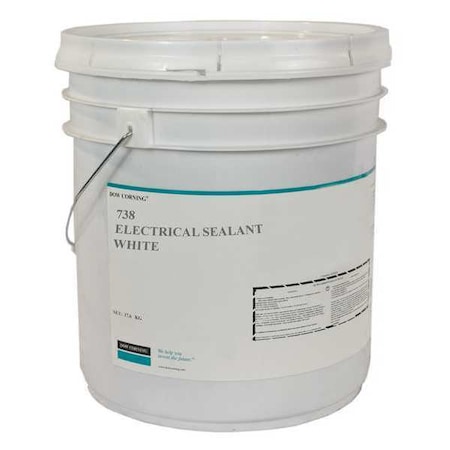 Electrical Sealant, 18 kg, Pail, White, Silicone Base, 738 MPN:1907824