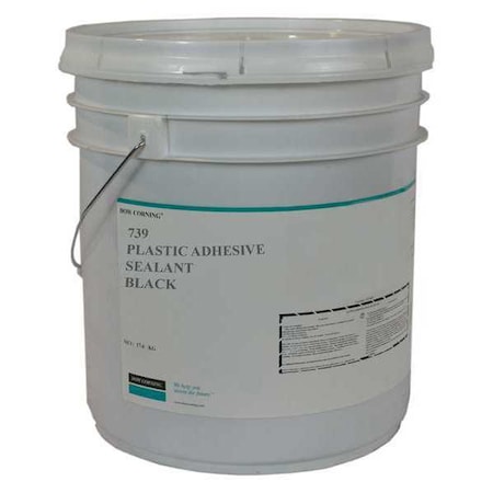 Plastic Adhesive, 26 kg, Pail, Black, Silicone Base, 739 MPN:3145549