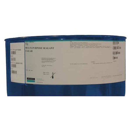 Multi-Purpose Sealant, 205 kg, Pail, Clear, Silicone Base MPN:4023909