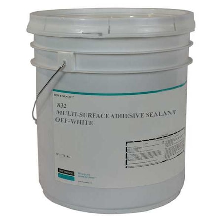 Multi Surface Adhesive Sealant, 23 kg, Pail, White, Silicone Base, 832 MPN:4031452