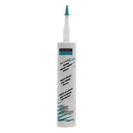 Silicone Glazing Sealant, 10 oz, Cartridge, Bronze, Silicone Base, Glazing MPN:4045027