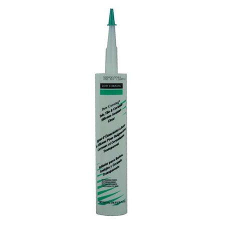 Silicone Sealant, 10 oz, Cartridge, Clear, Silicone Base, Tub/Tile/Ceramic MPN:4045036