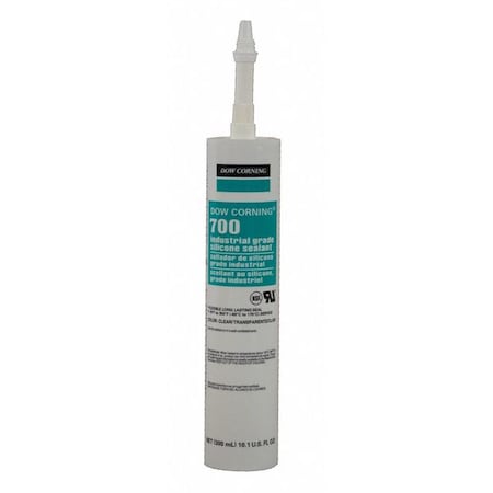 Silicone Sealant, 10 oz, Cartridge, Clear, Silicone Base, 700 MPN:4060067