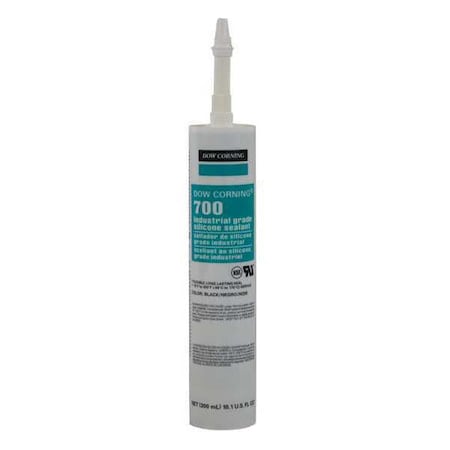 Silicone Sealant, 10 oz, Cartridge, Black, Silicone Base, 700 MPN:4060069