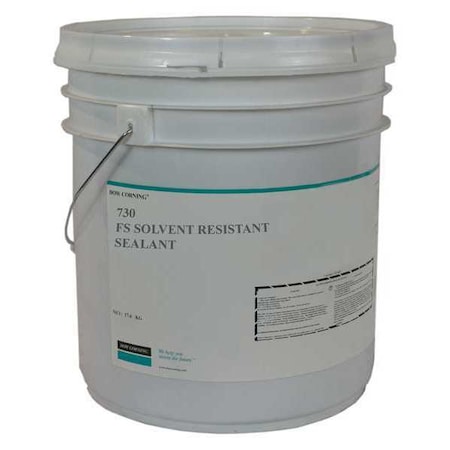 Solvent Resistant Sealant, 23 kg, Pail, White, Silicone Base, 730 MPN:4095684