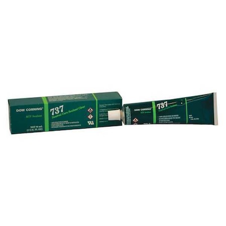 Silicone Sealant, 3 oz, Tube, Clear, Silicone Base, 737 MPN:4098499