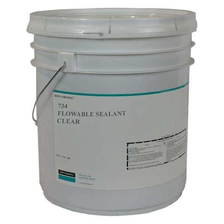 Flowable Sealant, 18 kg, Pail, Clear, Silicone Base, 734 MPN:4102353