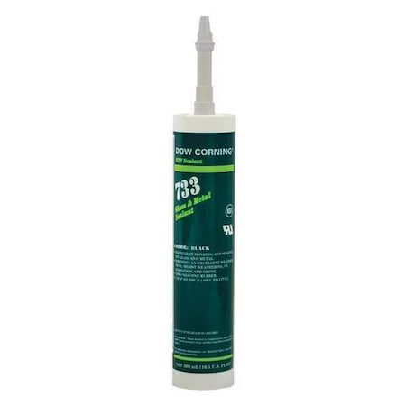 Silicone Sealant, 10 oz, Cartridge, Black, Silicone Base, 733 MPN:99179189