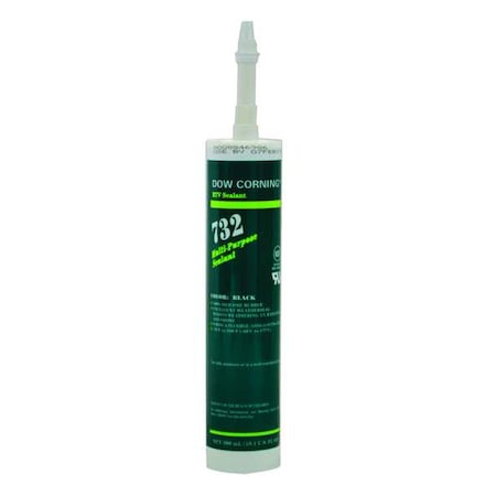 Silicone Sealant, 10 oz, Cartridge, Black, Silicone Base, 732 MPN:99179209