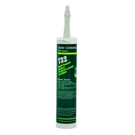 Silicone Sealant, 10 oz, Cartridge, White, Silicone Base, 732 MPN:99179246