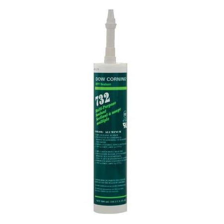 Silicone Sealant, 10 oz, Cartridge, Aluminum Gray, Silicone Base, 732 MPN:99179259