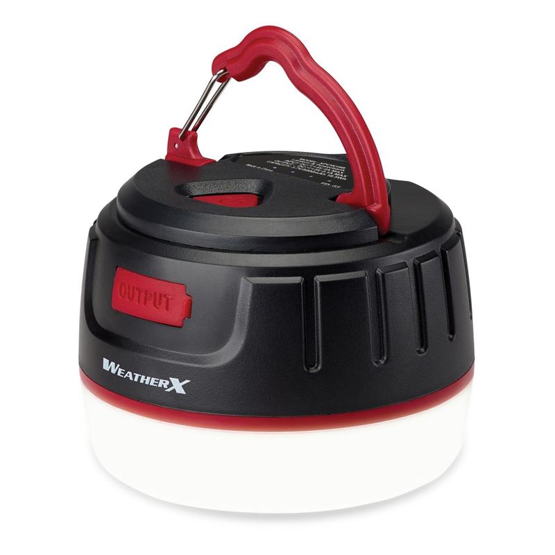WeatherX 16-LED Rechargeable Lantern, 3-3/16in, Black/Red MPN:XPCW19B