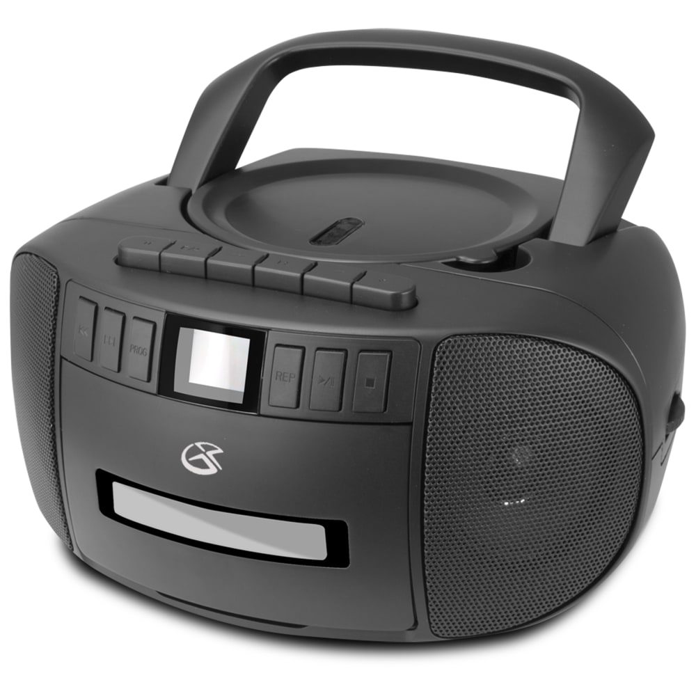 GPX BCA209 CD Boombox With AM/FM Radio, 4.88inH x 8.87inW x 9.53inD, Black MPN:BCA209B