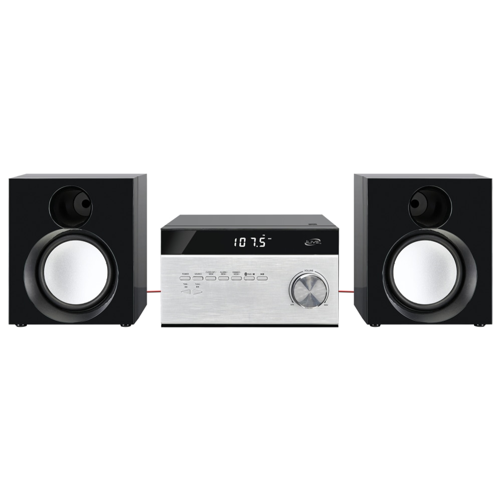 iLive Electronics Home Music System With Bluetooth, 4.13inH x 7.6inW x 7.1inD MPN:IHB227B