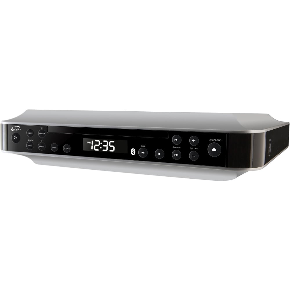 iLive IKBC384S CD-RW/CD-DA Bluetooth Under-Cabinet Music System, Silver MPN:IKBC384S
