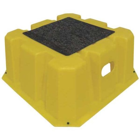 Step Stand, 1 Steps, 500 lb Load Capacity, 10 1/2 in Overall Height, Polyethylene, Yellow MPN:NST-1-14
