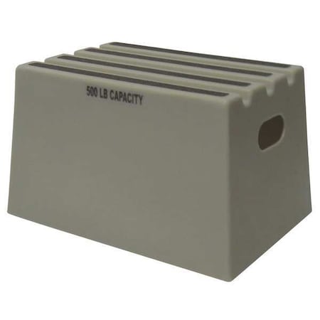 Box Step, 1 Steps, 500 lb Load Capacity, 11 3/4 in Overall Height, Plastic, Gray MPN:ST18-07