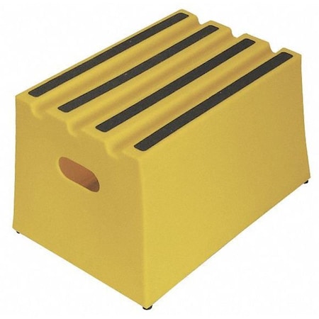 Box Step, 1 Steps, 500 lb Load Capacity, 11 3/4 in Overall Height, Plastic, Yellow MPN:ST18-14