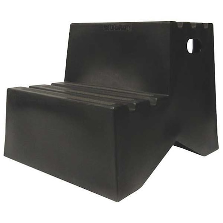 Box Step, 2 Steps, 500 lb Load Capacity, 19 1/2 in Overall Height, Plastic, Black MPN:ST217-01
