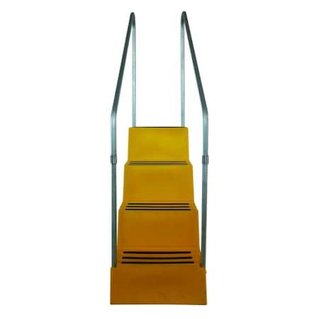 Box Step, 4 Steps, 500 lb Load Capacity, 73 1/2 in Overall Height, Plastic, Yellow MPN:T445-14
