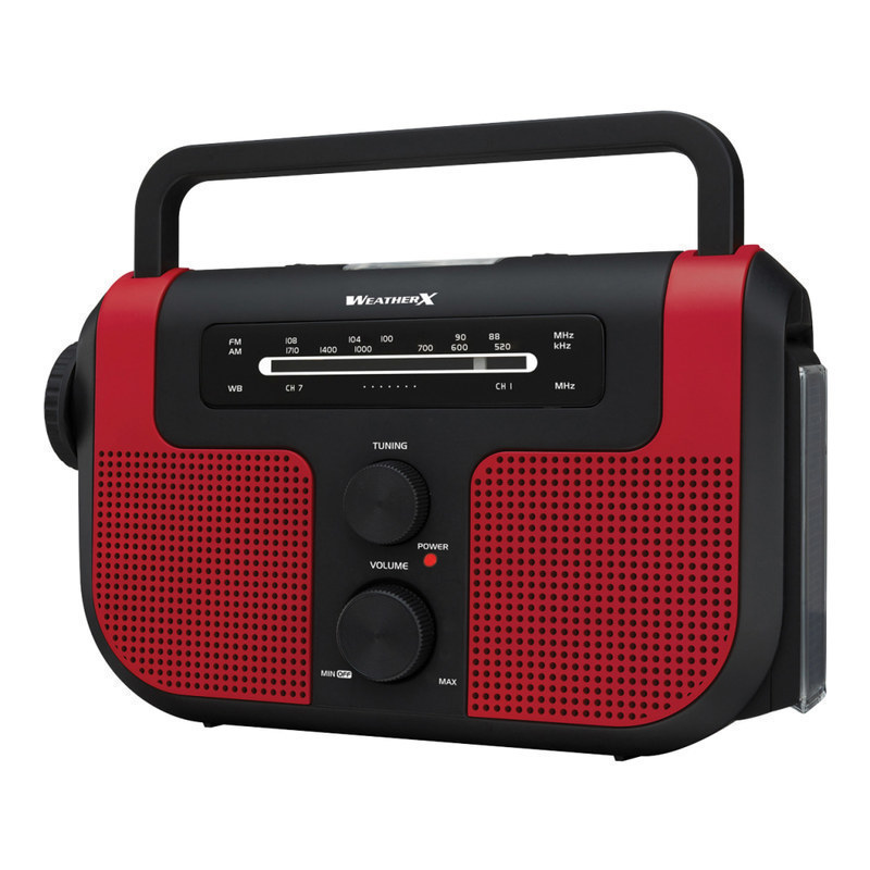 DPI WeatherX WR383R Weather And Alert Handheld Radio With AM/FM Radio, Black/Red MPN:WR383R