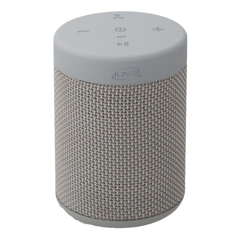 iLive ISBW108 Bluetooth Waterproof Speaker, 3.5inH x 2.6inW x 2.6inD, Gray, ISBW108LG MPN:ISBW108LG