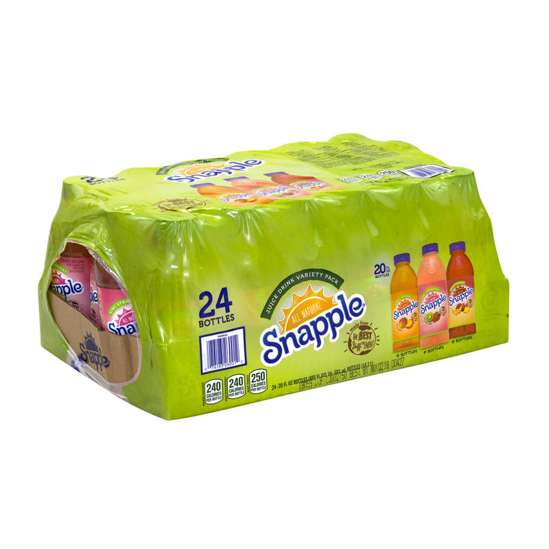 Snapple All Natural Juice Drink, 20 Oz Bottle, Pack Of 24 Bottles MPN:26001