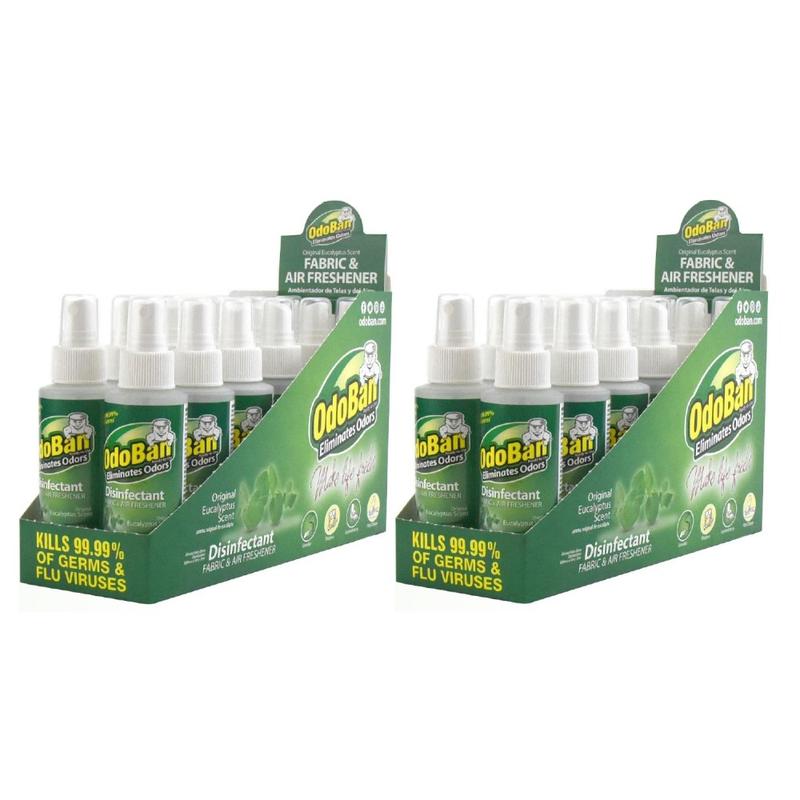 OdoBan Odor Eliminator Disinfectant Spray, Eucalyptus, 4 Oz, Pack Of 24 Bottles MPN:91EUC4OZ24-OD