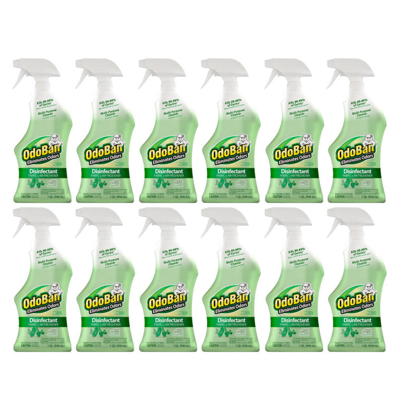 OdoBan Odor Eliminator Disinfectant Spray, Original Eucalyptus Scent, 32 Oz Bottle, Case Of 12 MPN:91006112PK-OD