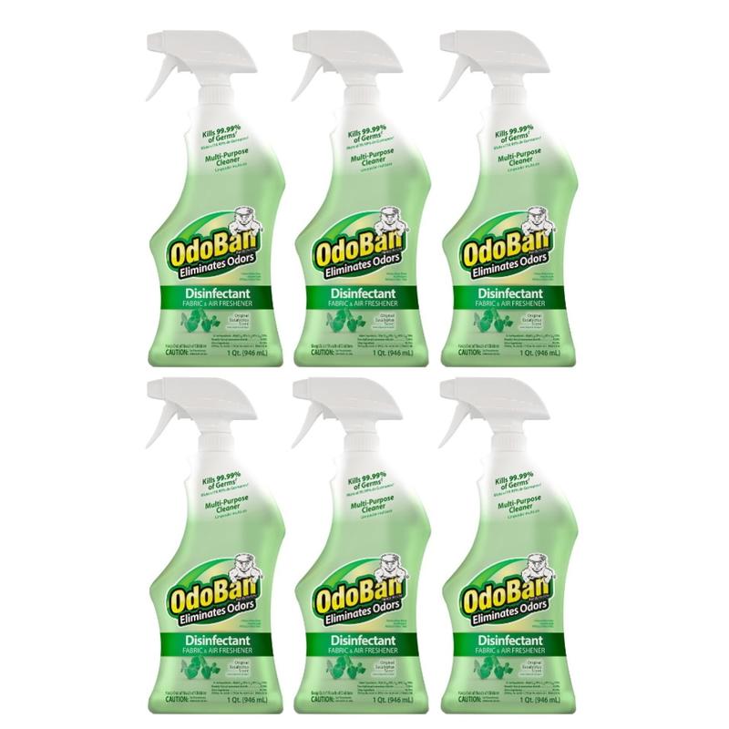 OdoBan Odor Eliminator Disinfectant Spray, Original Eucalyptus Scent, 32 Oz Bottle, Case Of 6 MPN:9100616PK-OD