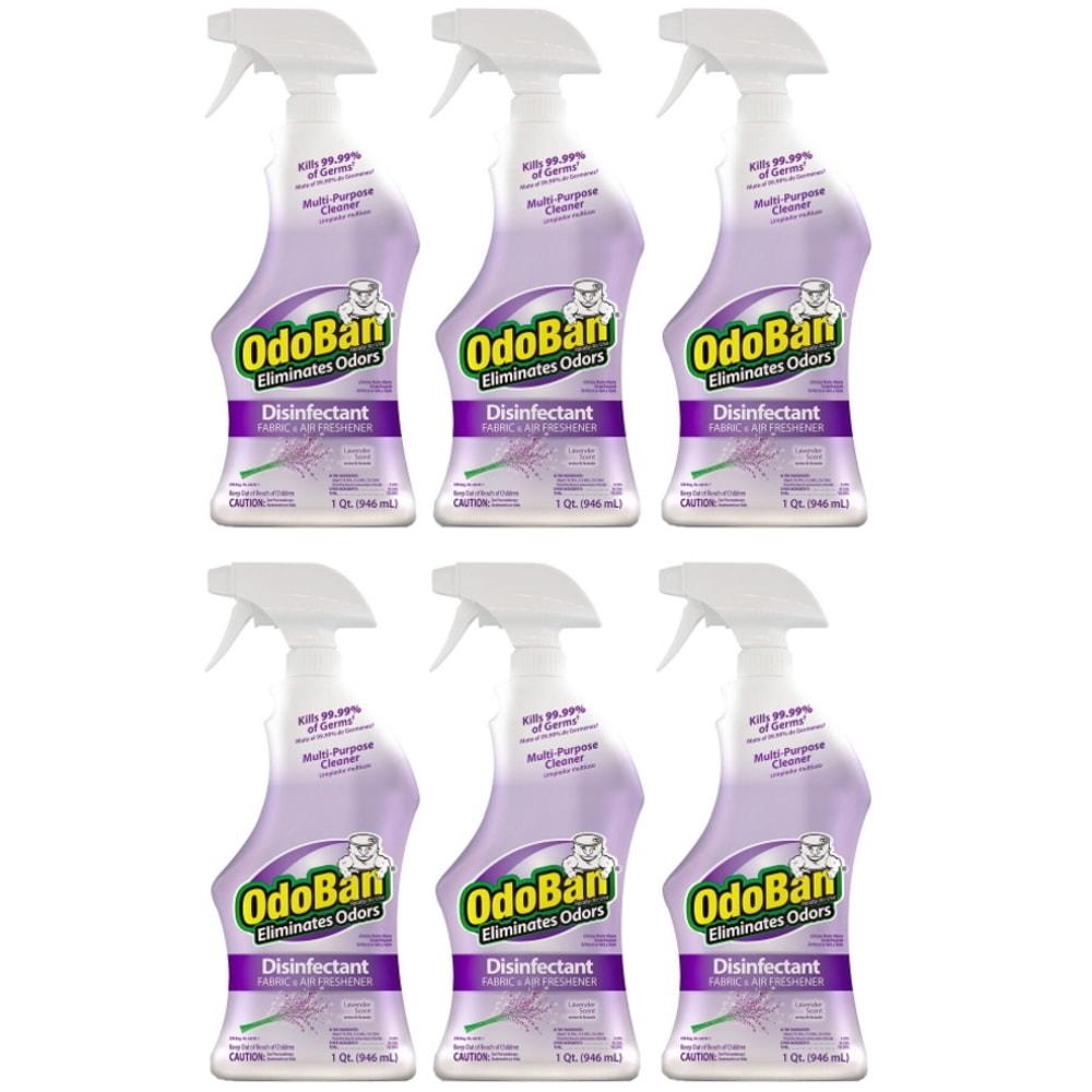 OdoBan Odor Eliminator Disinfectant Spray, Lavender Scent, 32 Oz Bottle, Case Of 6 MPN:9101016PK-OD