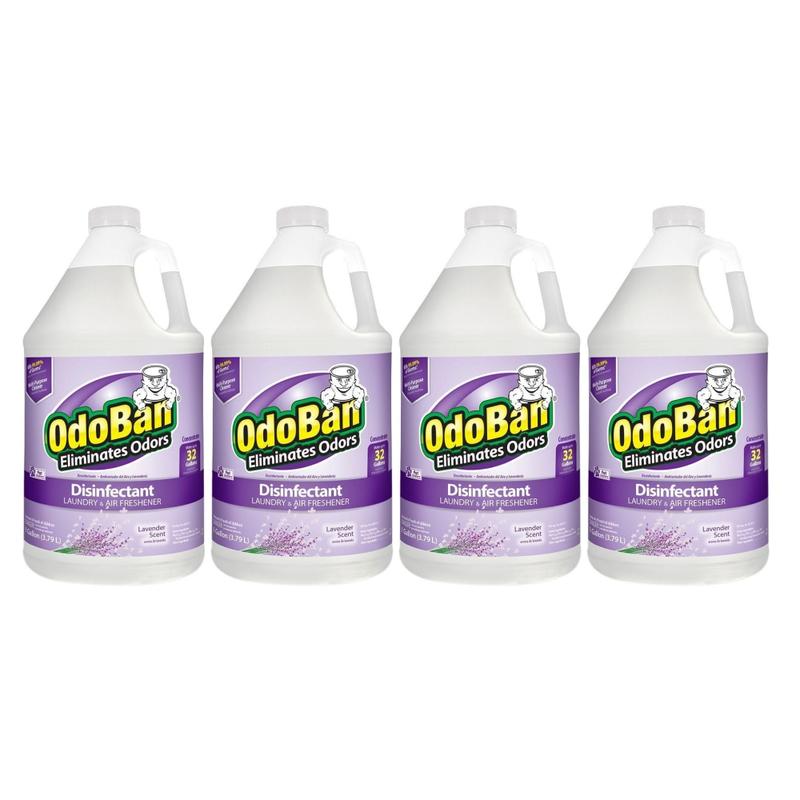 OdoBan Odor Eliminator Disinfectant Concentrate, Lavender Scent, 128 Oz Bottle, Case Of 4 MPN:9111014PK-OD