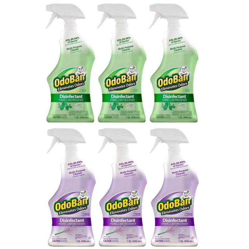 OdoBan Odor Eliminator Disinfectant Spray, Original Eucalyptus And Lavender Scent, 32 Oz Bottle, Case Of 6 MPN:91SPRAY6CT-OD