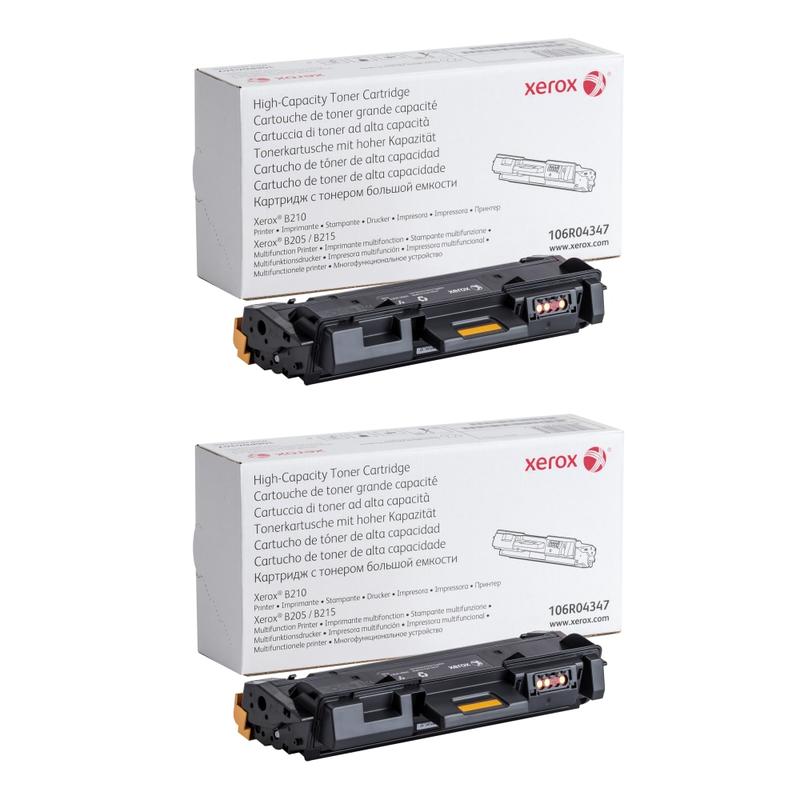 Xerox 106R04347 Black High Yield Toner Cartridges, Pack Of 2 MPN:106R043472PK-OD